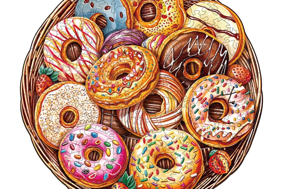 Wooden Jigsaw Puzzle – Donuts Puzzle