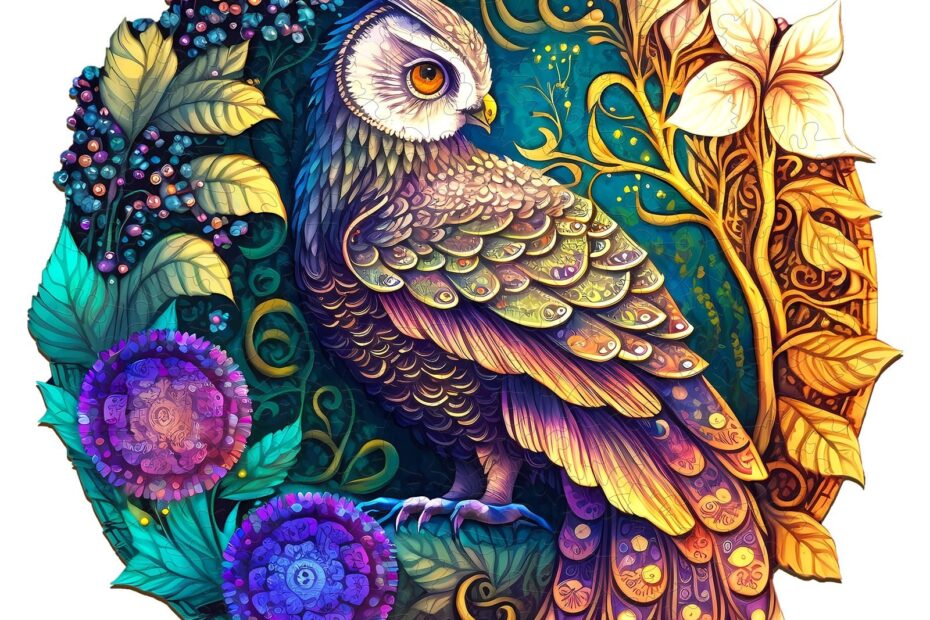 Wooden Jigsaw Puzzle-Yin Yang Owl 3