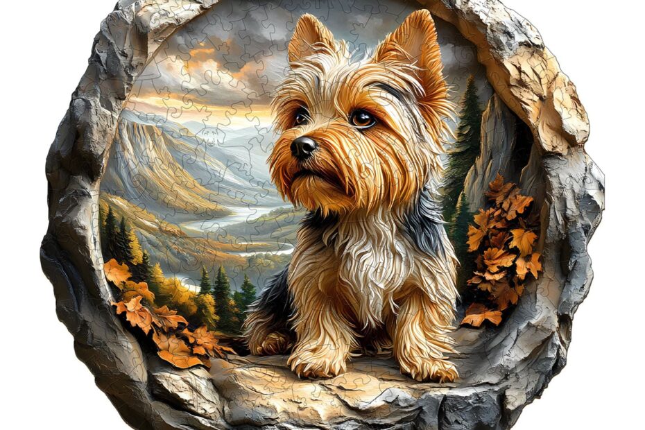 Wooden Jigsaw Puzzle – Yorkshire Terrier in Nature