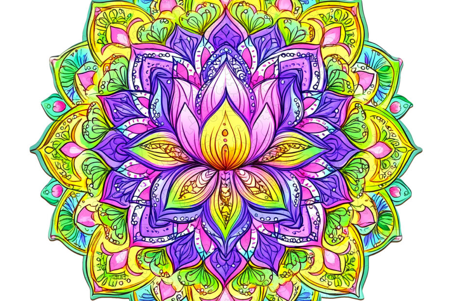 Wooden Jigsaw Puzzle – mandala lotus-1