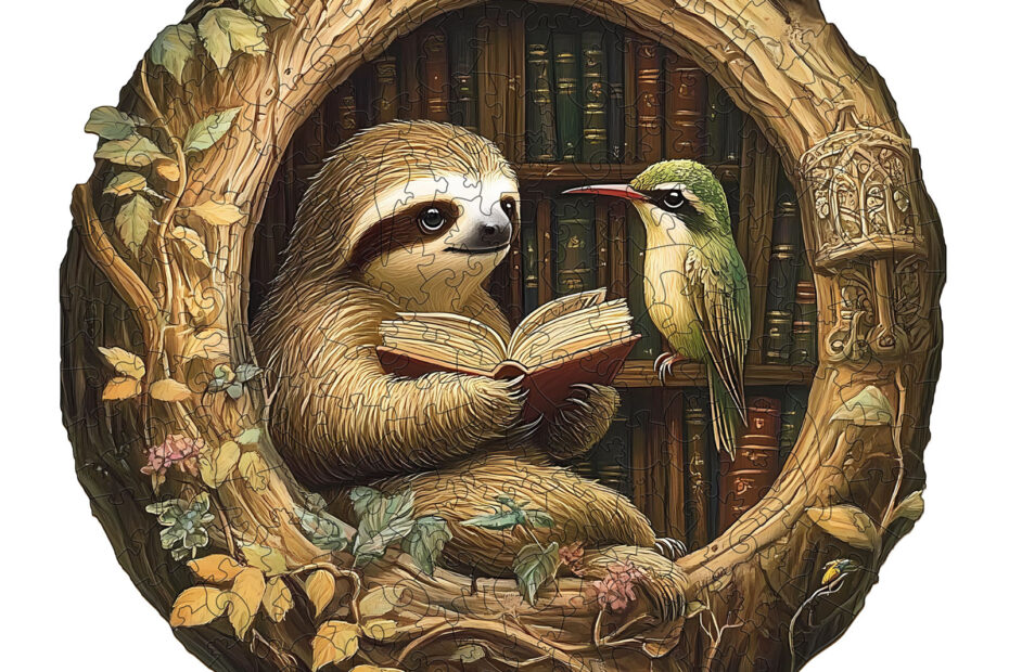 Wooden Jigsaw Puzzle – Zoological library